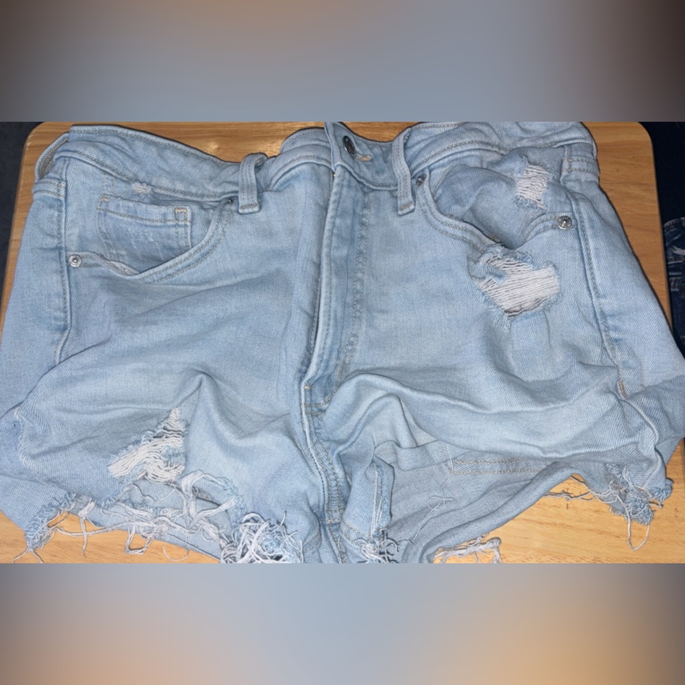 Old Navy Light Blue Distressed Jean Shorts